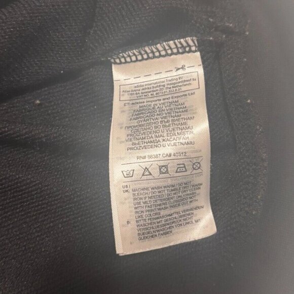 Adidas Women's Black Full Zip Hoodie Logo Sweatshirt Long Sleeve Size M - Picture 4 of 5